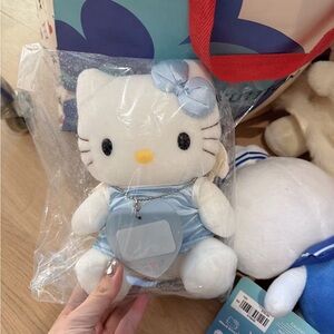 Cute White and Blue Plush Toy